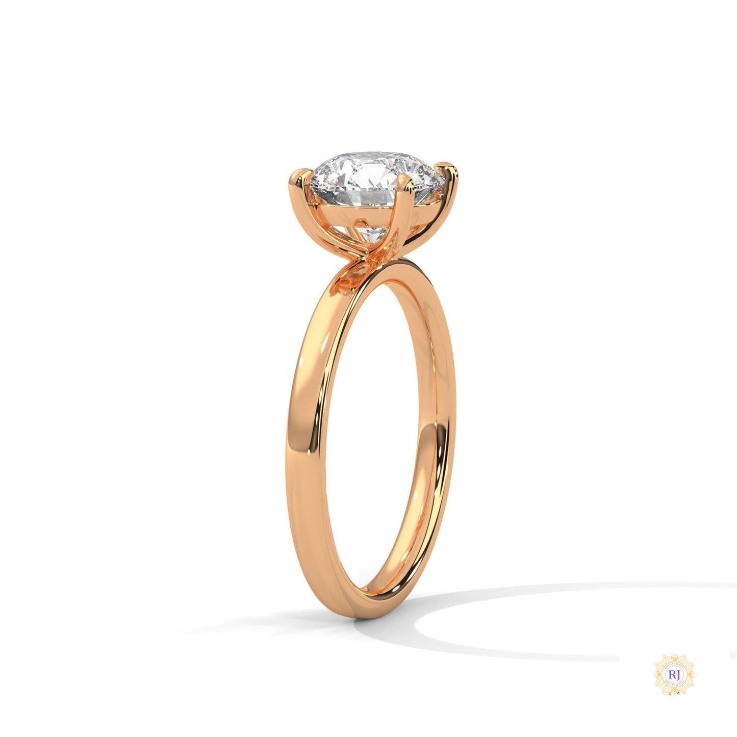 2 Ct. Round Lab Diamond Solitaire Ring