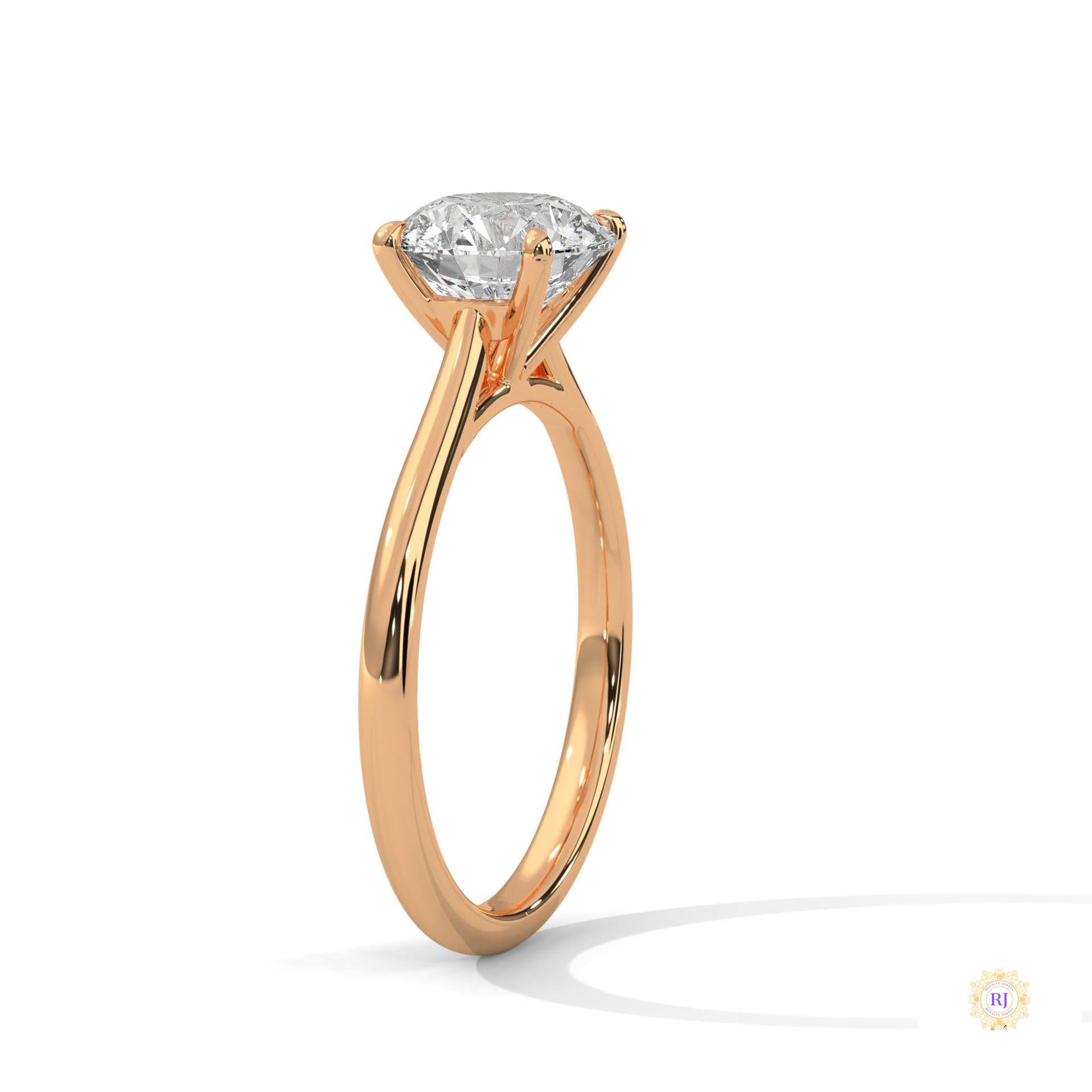 2 Ct. Round Lab Diamond Solitaire Ring