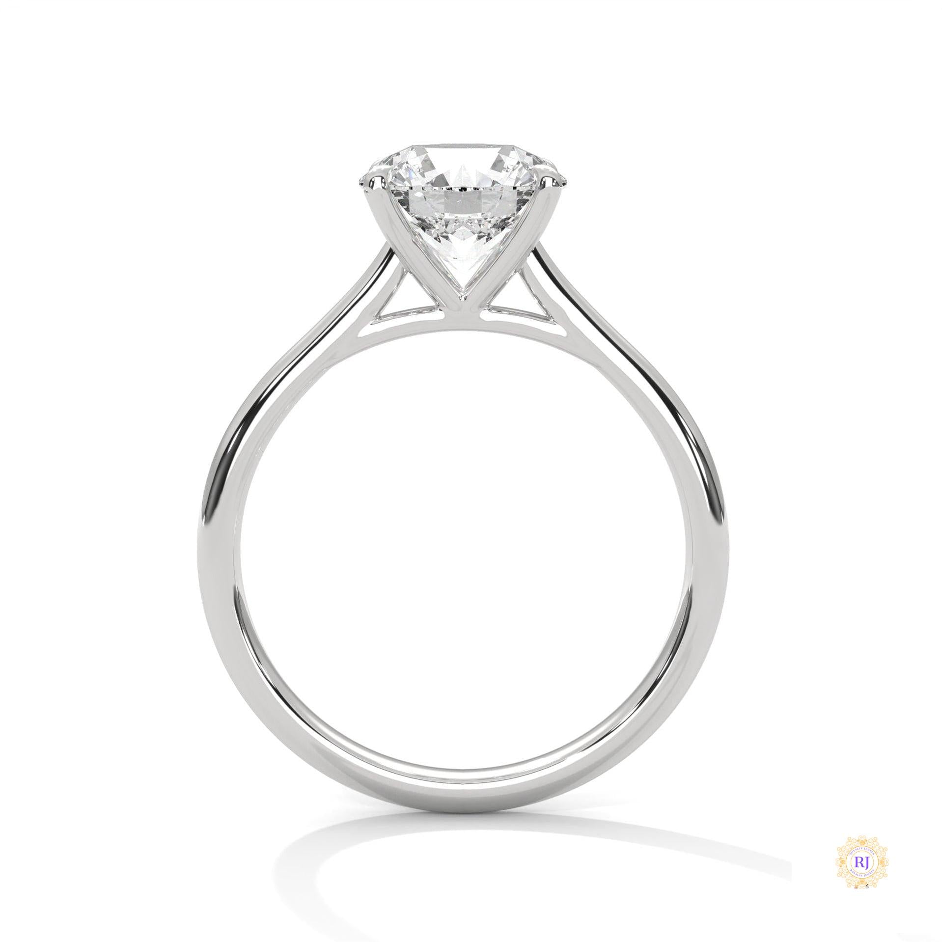 2 Ct. Round Lab Diamond Solitaire Ring