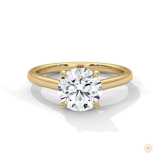 2 Ct. Round Lab Diamond Solitaire Ring
