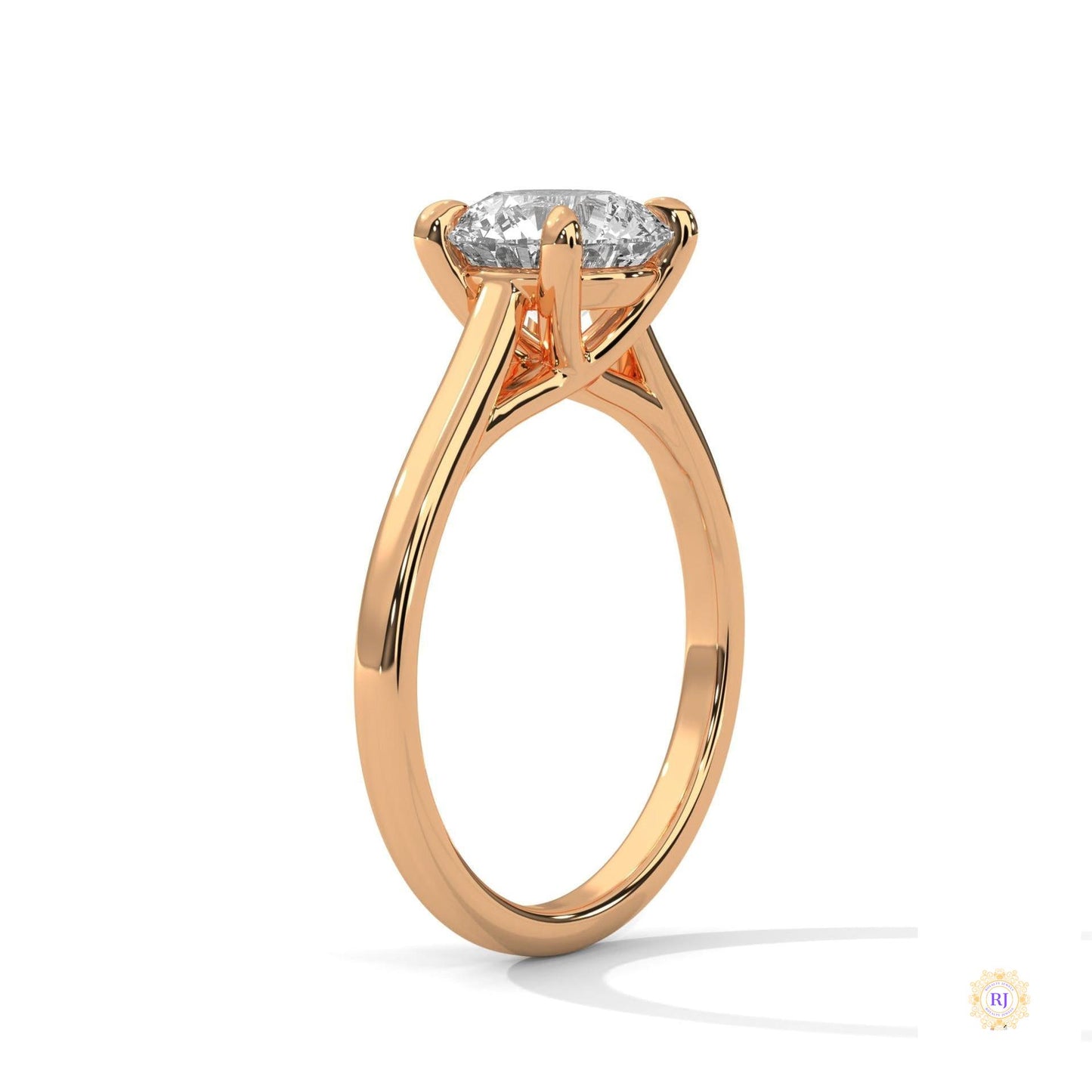 2 Ct. Round Lab Diamond Solitaire Ring