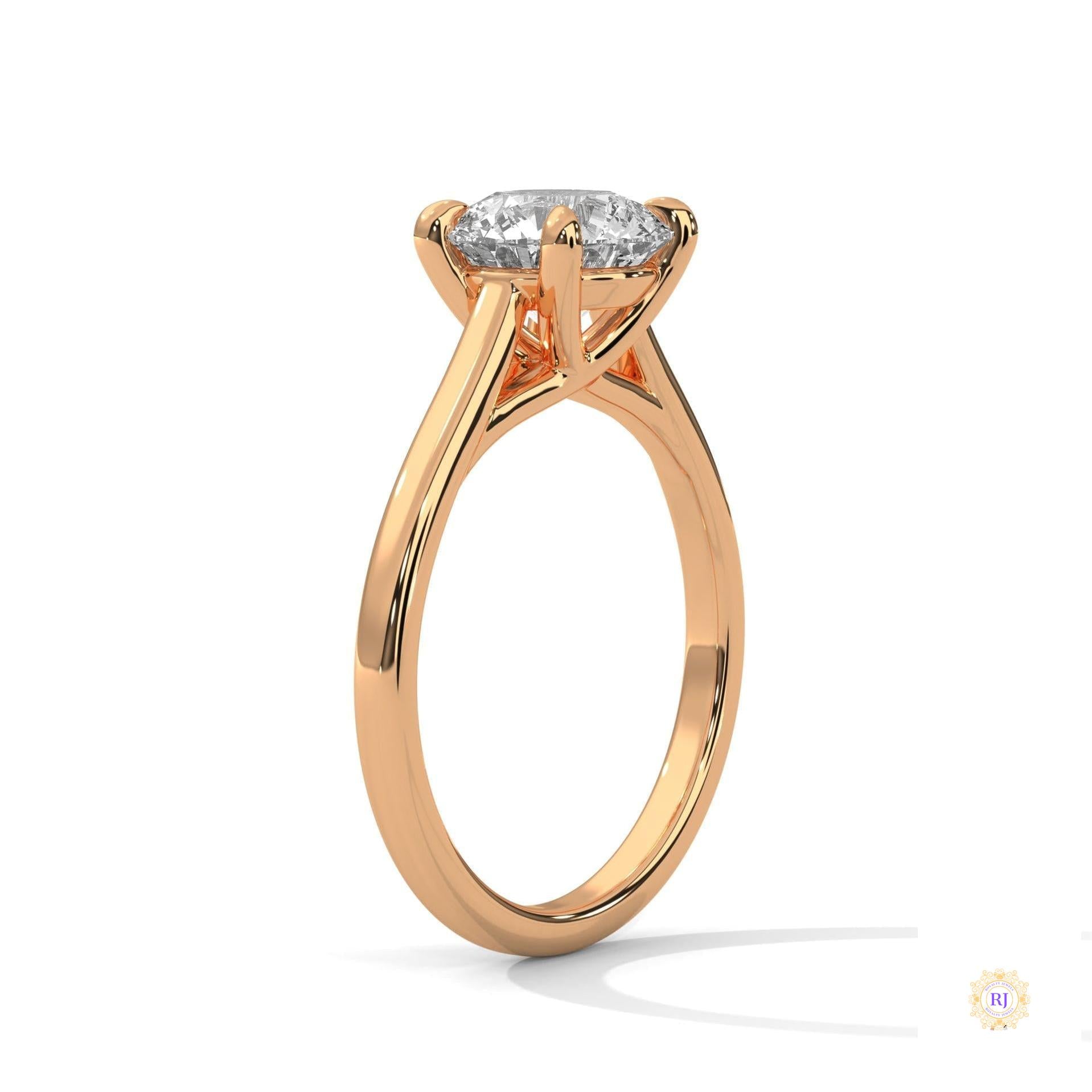 2 Ct. Round Lab Diamond Solitaire Ring