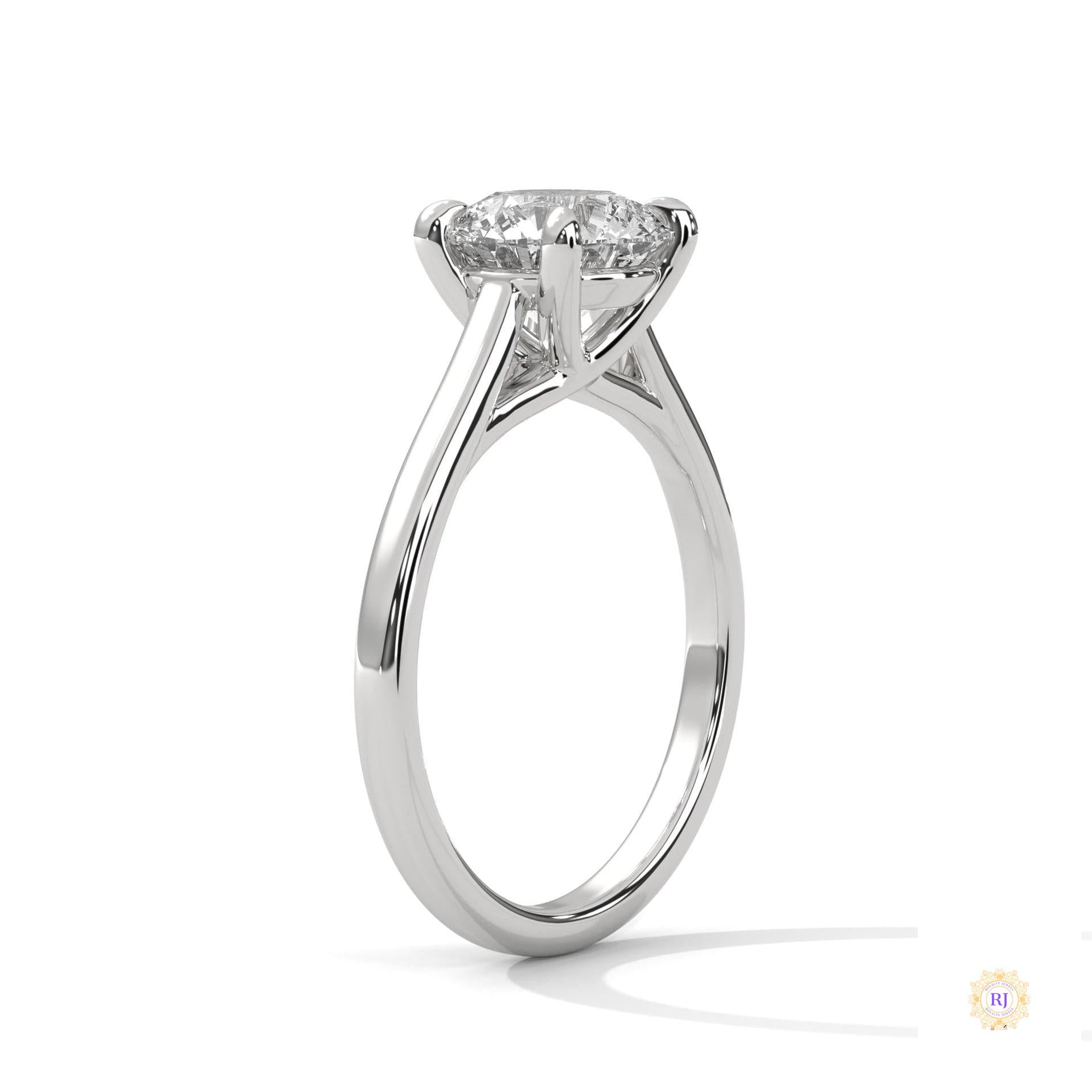 2 Ct. Round Lab Diamond Solitaire Ring