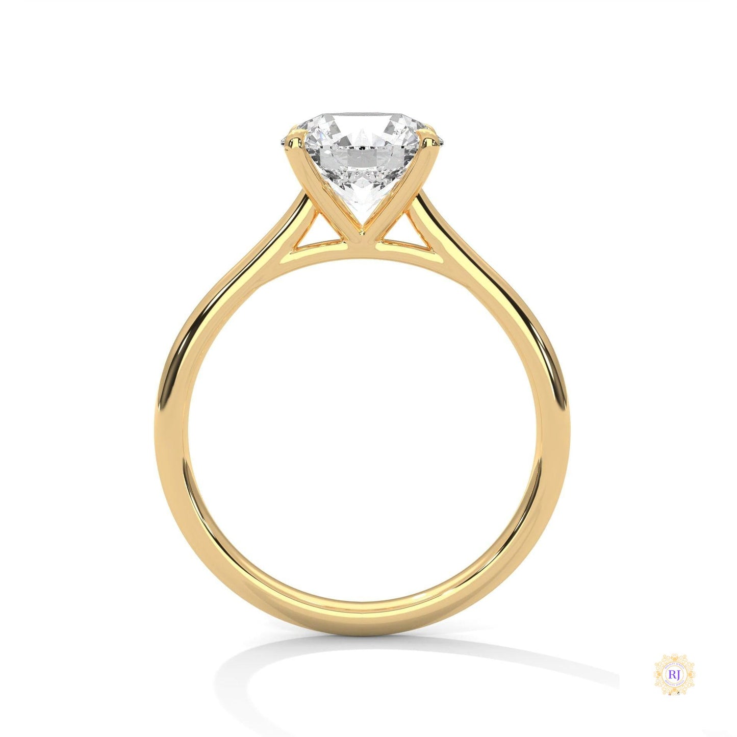 2 Ct. Round Lab Diamond Solitaire Ring