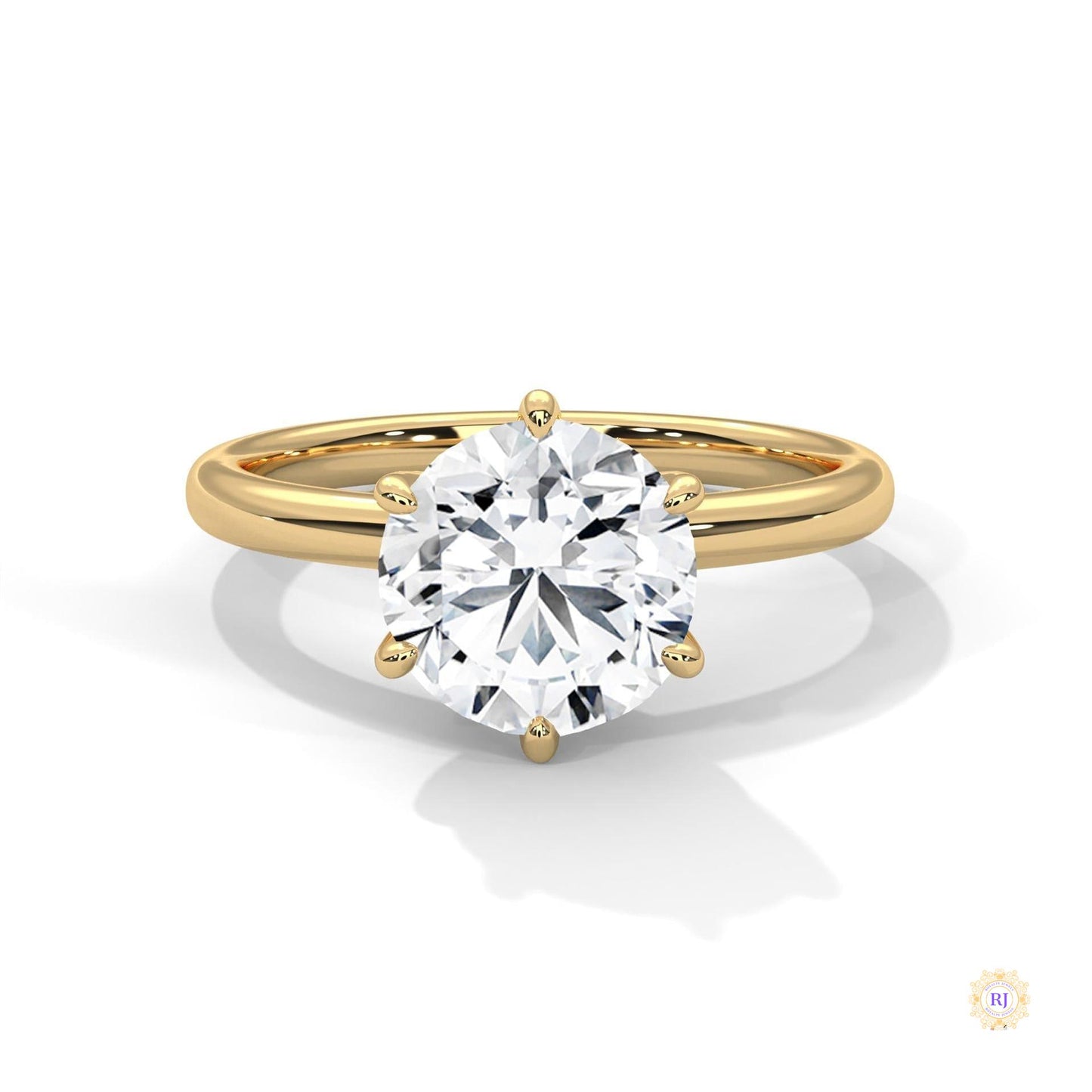 2 Ct. Round Lab-Grown Diamond Solitaire Ring