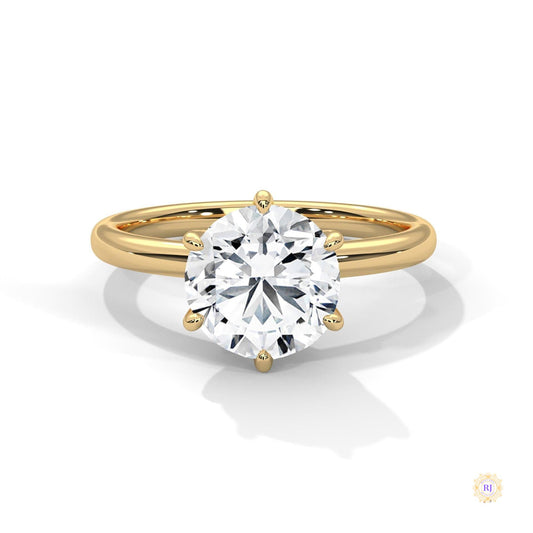 2 Ct. Round Lab-Grown Diamond Solitaire Ring