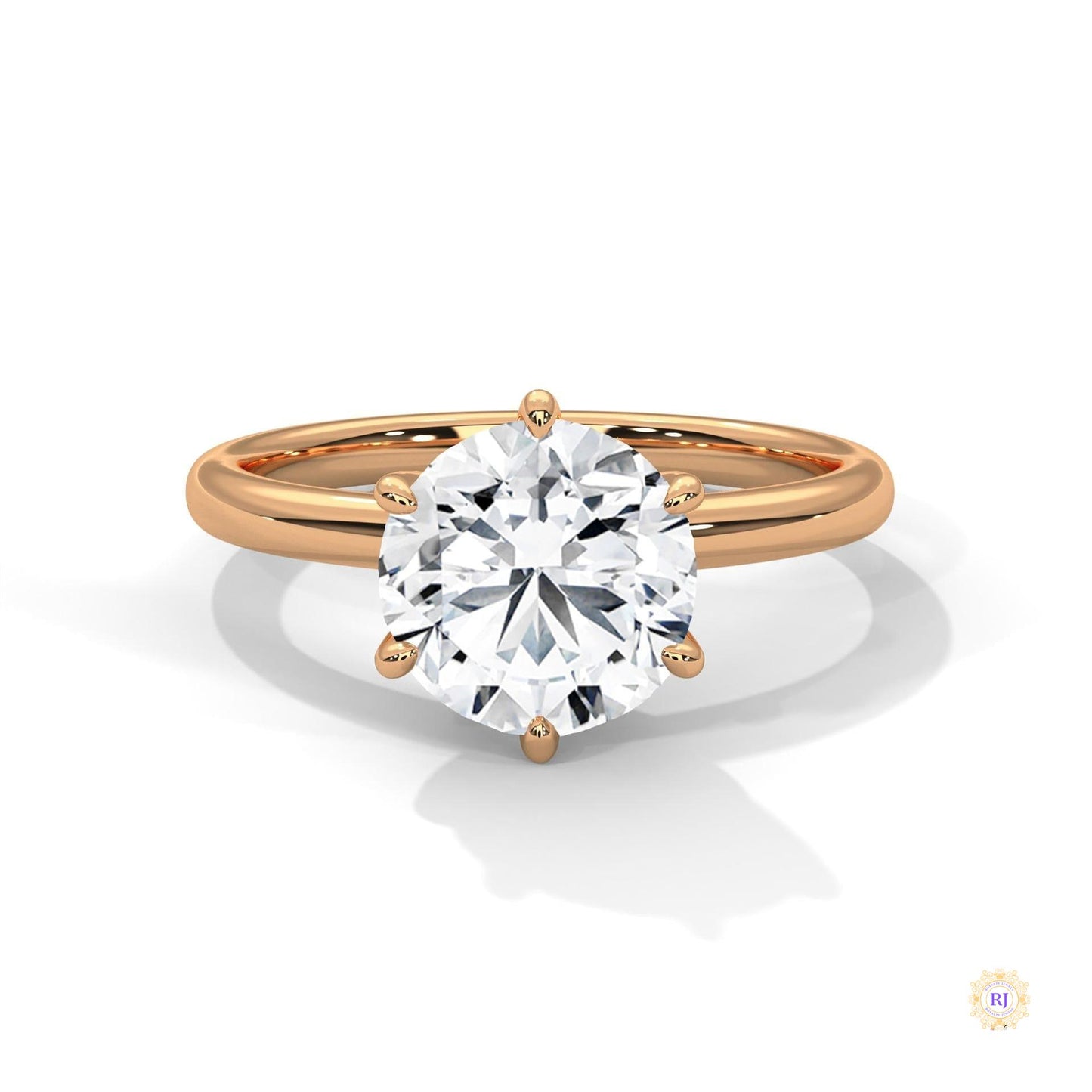 2 Ct. Round Lab-Grown Diamond Solitaire Ring