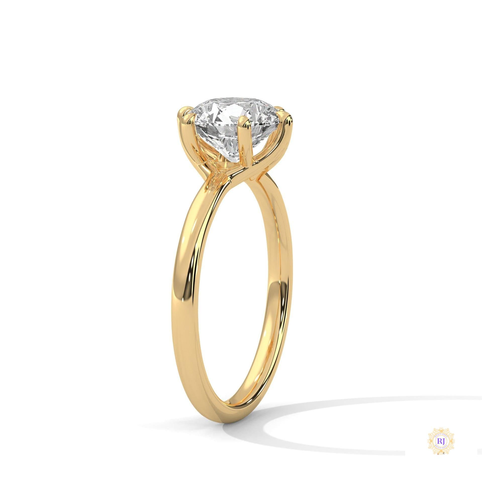 2 Ct. Round Lab-Grown Diamond Solitaire Ring
