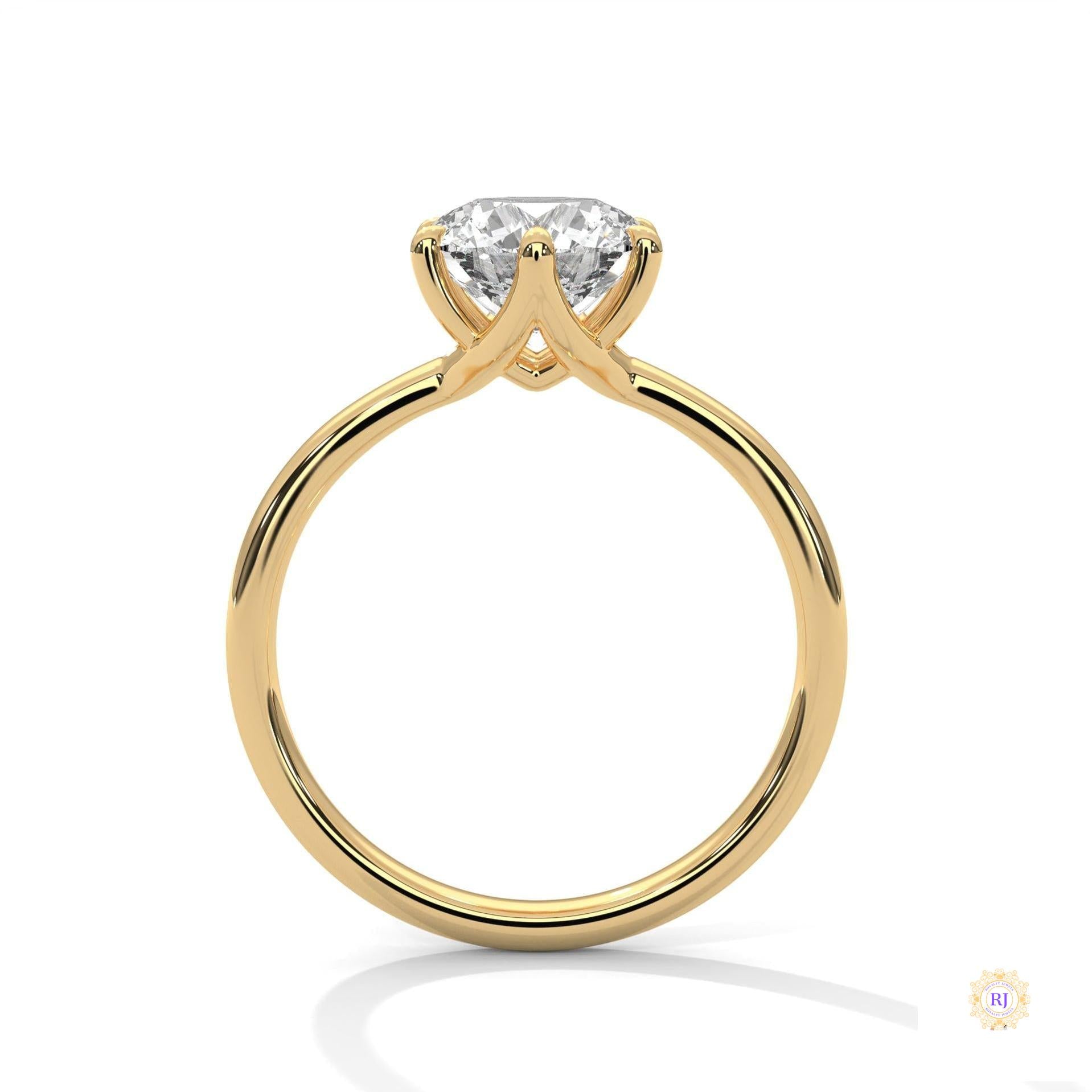 2 Ct. Round Lab-Grown Diamond Solitaire Ring
