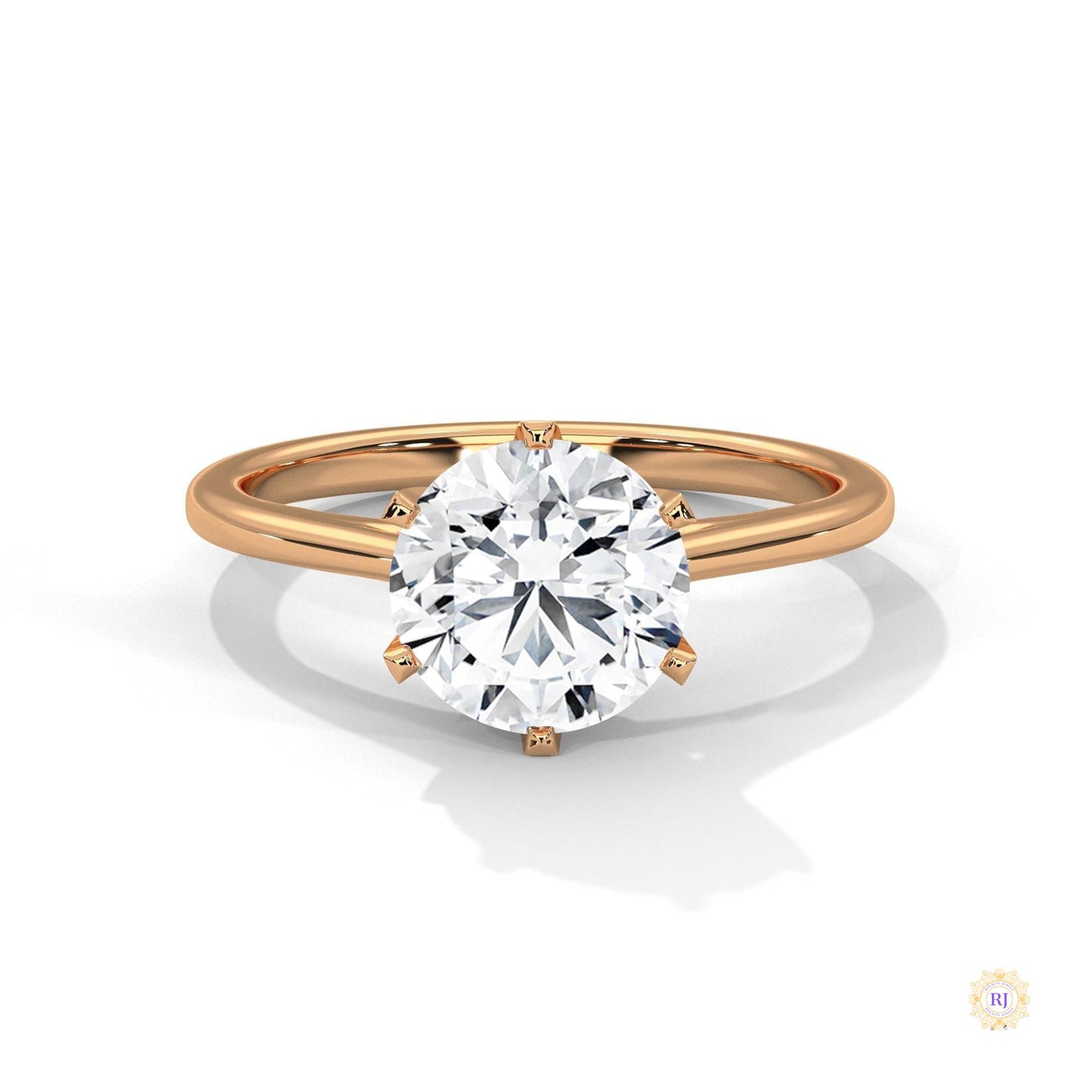2 Ct. Solitaire Lab Diamond Ring – 6 Prong Classic