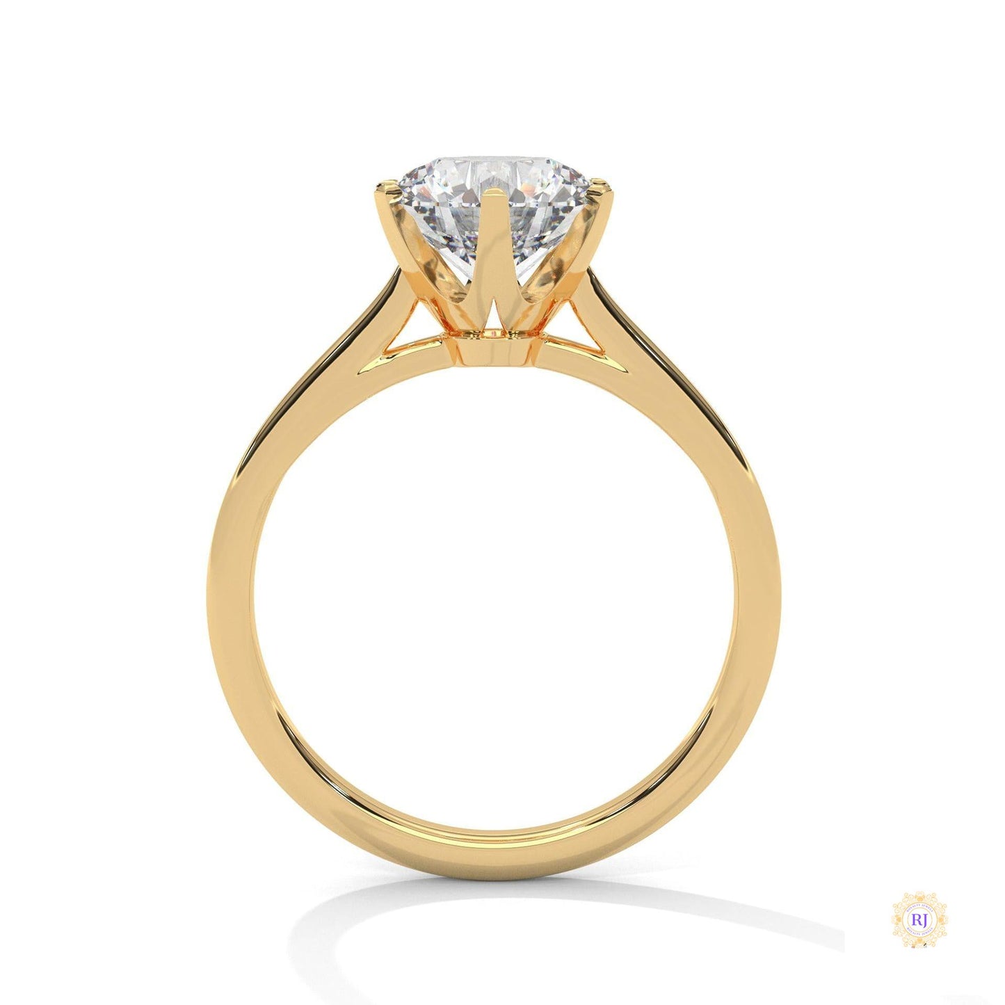 2 Ct. Solitaire Lab Diamond Ring – 6 Prong Classic