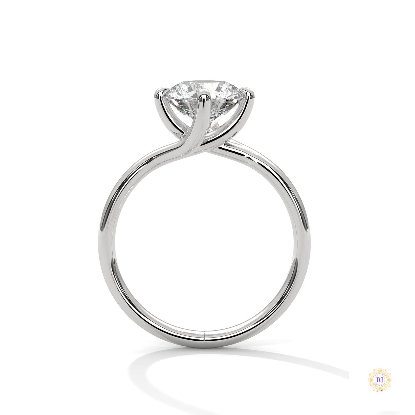 2 Ct. Twist Solitaire Lab Diamond Engagement Ring