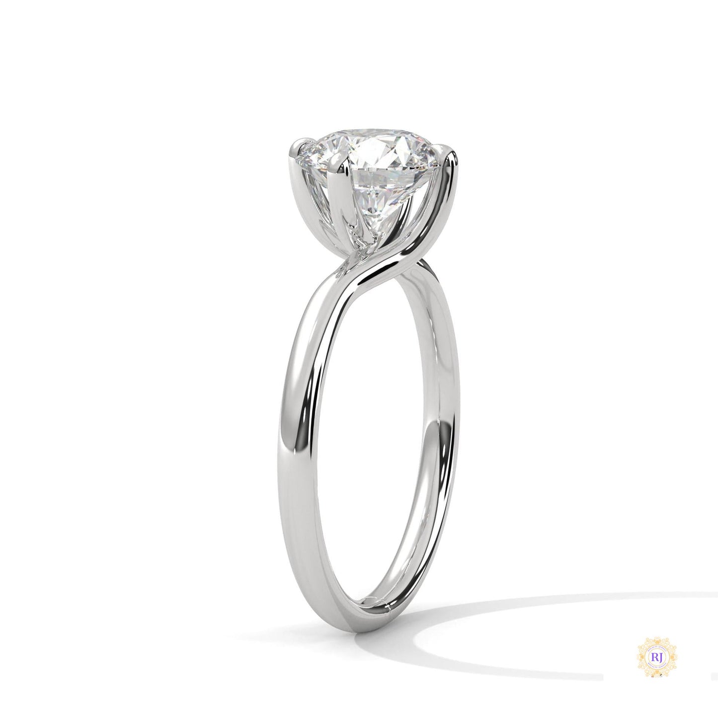 2 Ct. Twist Solitaire Lab Diamond Engagement Ring