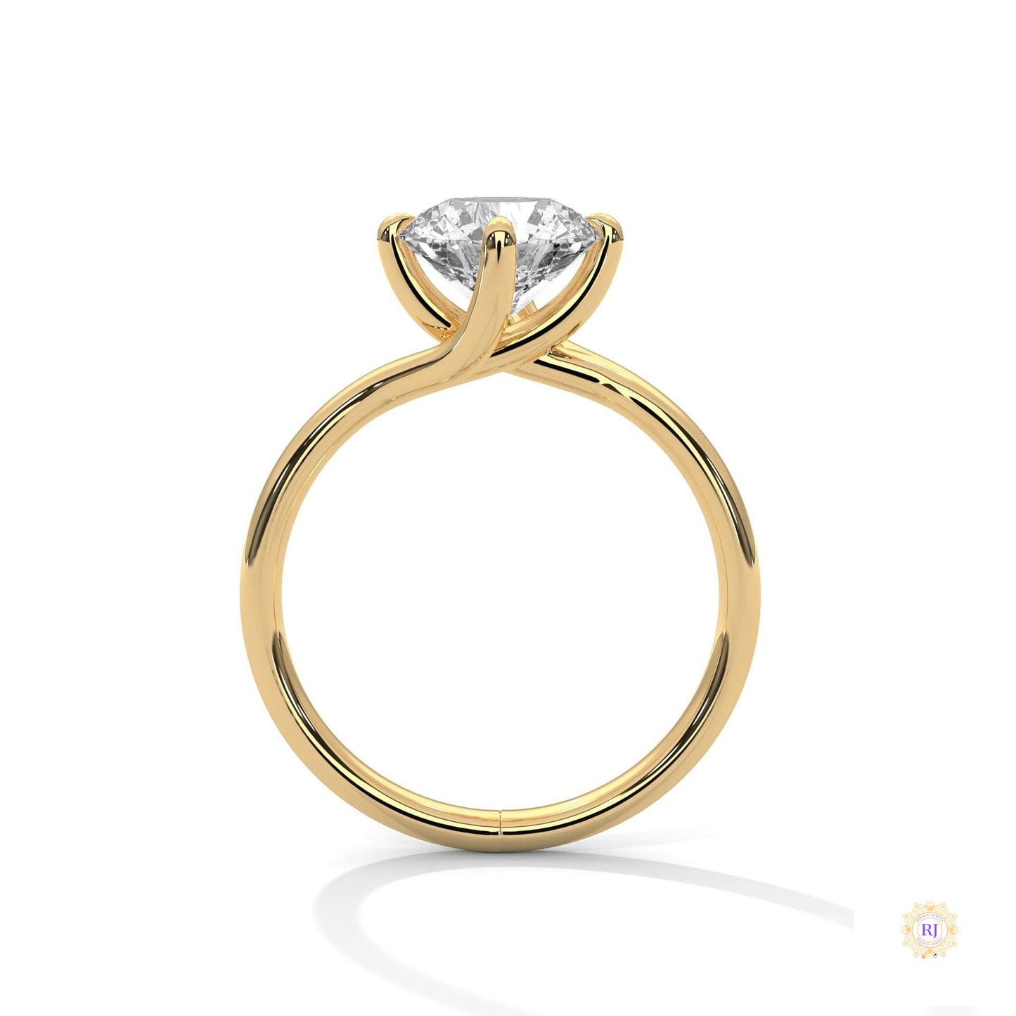 2 Ct. Twist Solitaire Lab Diamond Engagement Ring