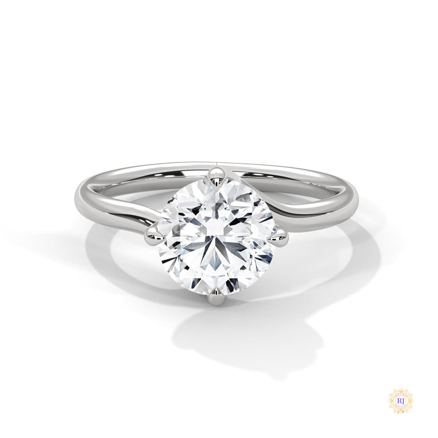 2 Ct. Twist Solitaire Lab Diamond Engagement Ring