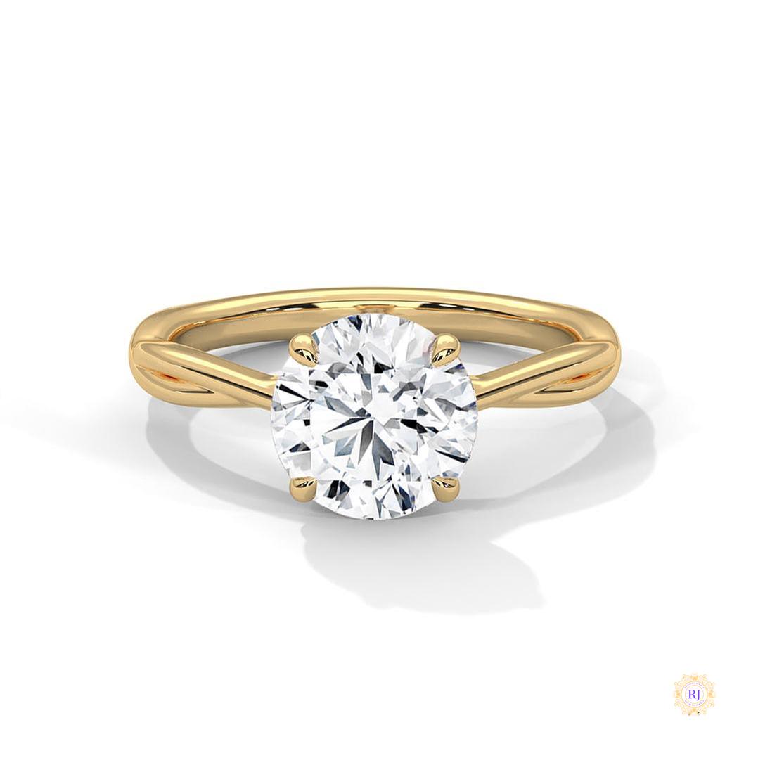 2 Ct. Twisted Solitaire Lab Diamond Engagement Ring