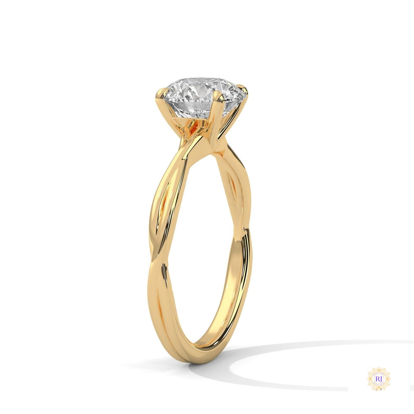 2 Ct. Twisted Solitaire Lab Diamond Engagement Ring