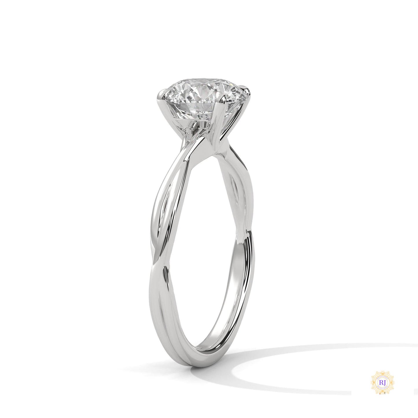 2 Ct. Twisted Solitaire Lab Diamond Engagement Ring