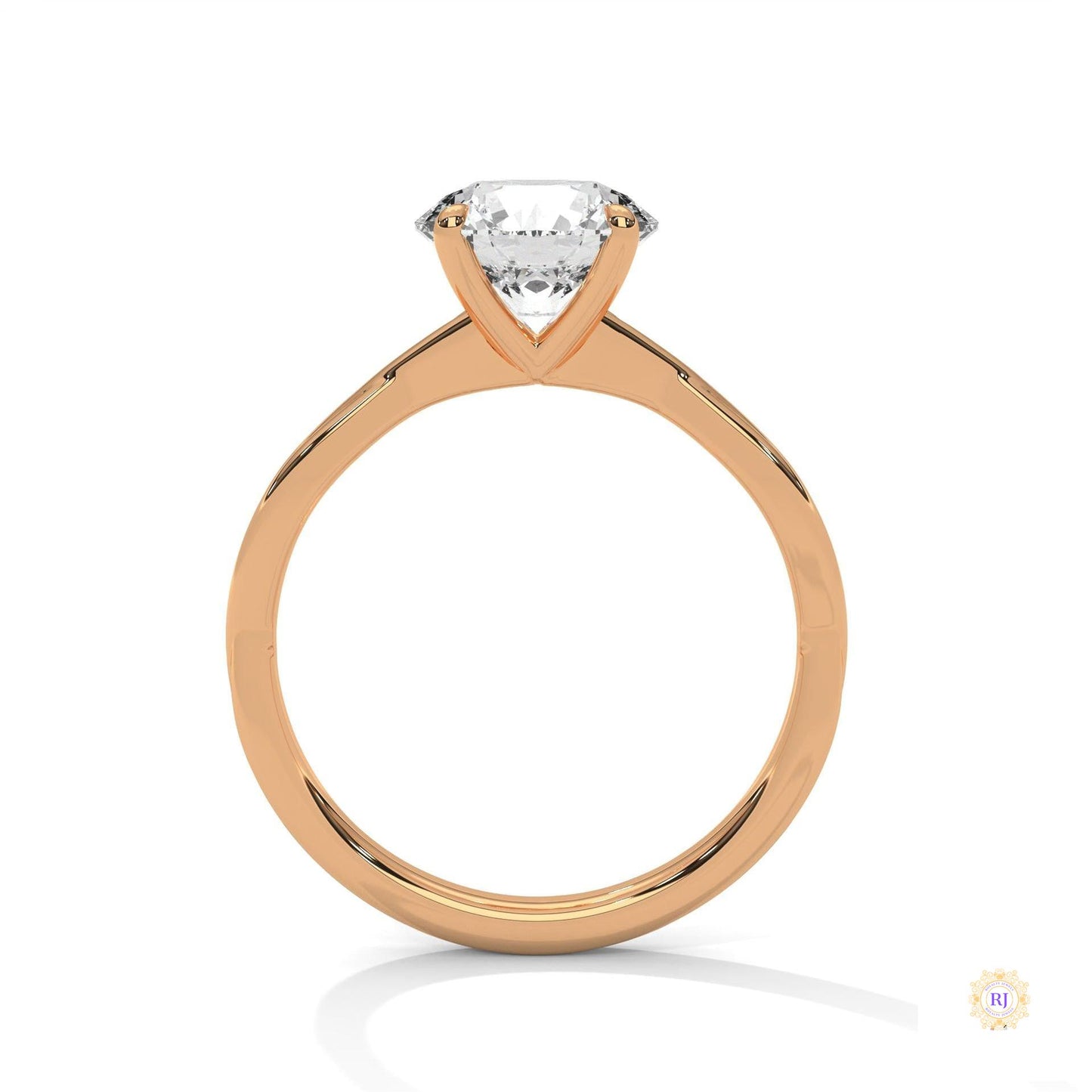 2 Ct. Twisted Solitaire Lab Diamond Engagement Ring