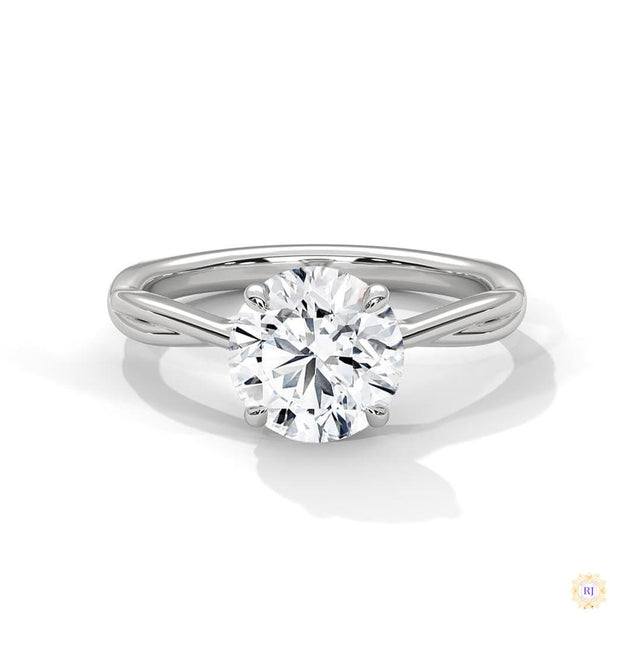 2 Ct. Twisted Solitaire Lab Diamond Engagement Ring