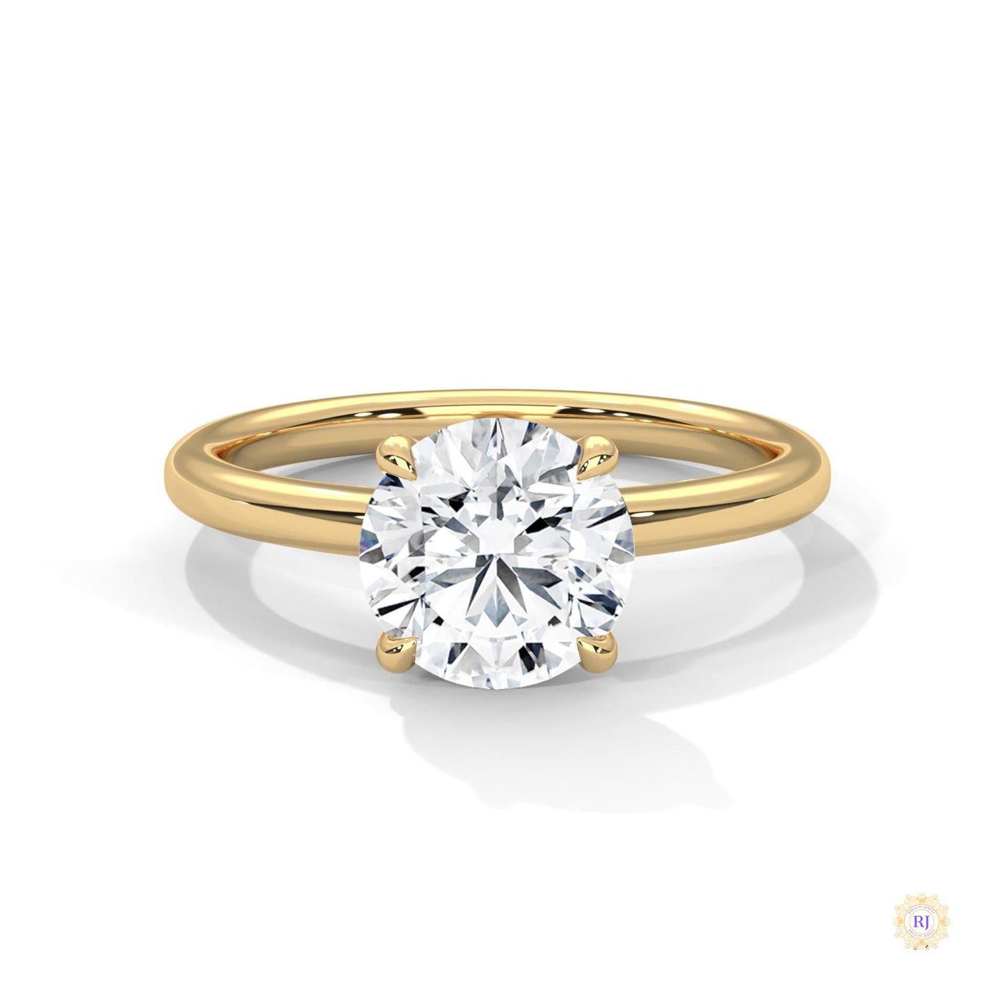 2 Ct. round-Cut Lab Diamond Solitaire Ring