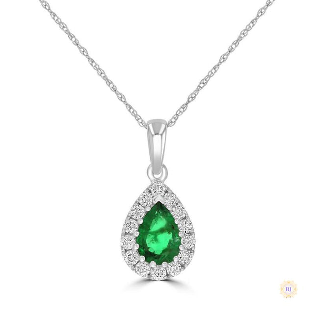 Teardrop 2 ct. Pear & Diamond Halo Pendant
