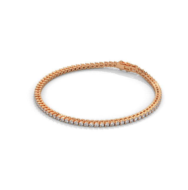 Classic Tennis Diamond Bracelet – 2.29ct | 14K Gold | Lab Grown