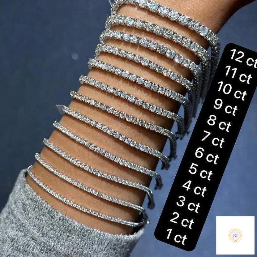 25 Ct. Round Lab Diamond Tennis Bracelet