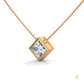2CT. Bezel Princess Lab Diamond Pendant