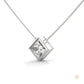 2CT. Bezel Princess Lab Diamond Pendant