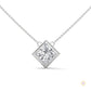 2CT. Bezel Princess Lab Diamond Pendant