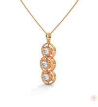2.0 CT. Triple Diamond Drop Pendant
