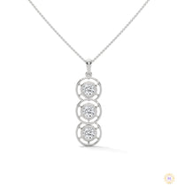2.0 CT. Triple Diamond Drop Pendant