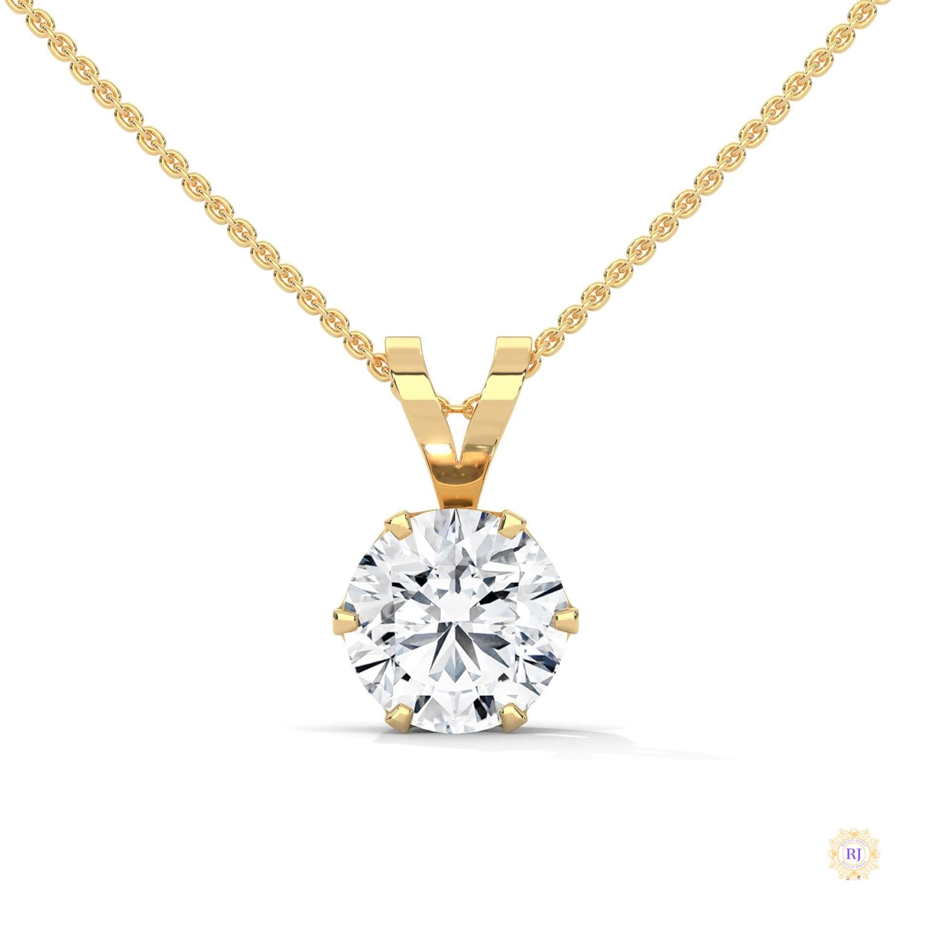 2.10 CT. Solitaire Diamond Pendant