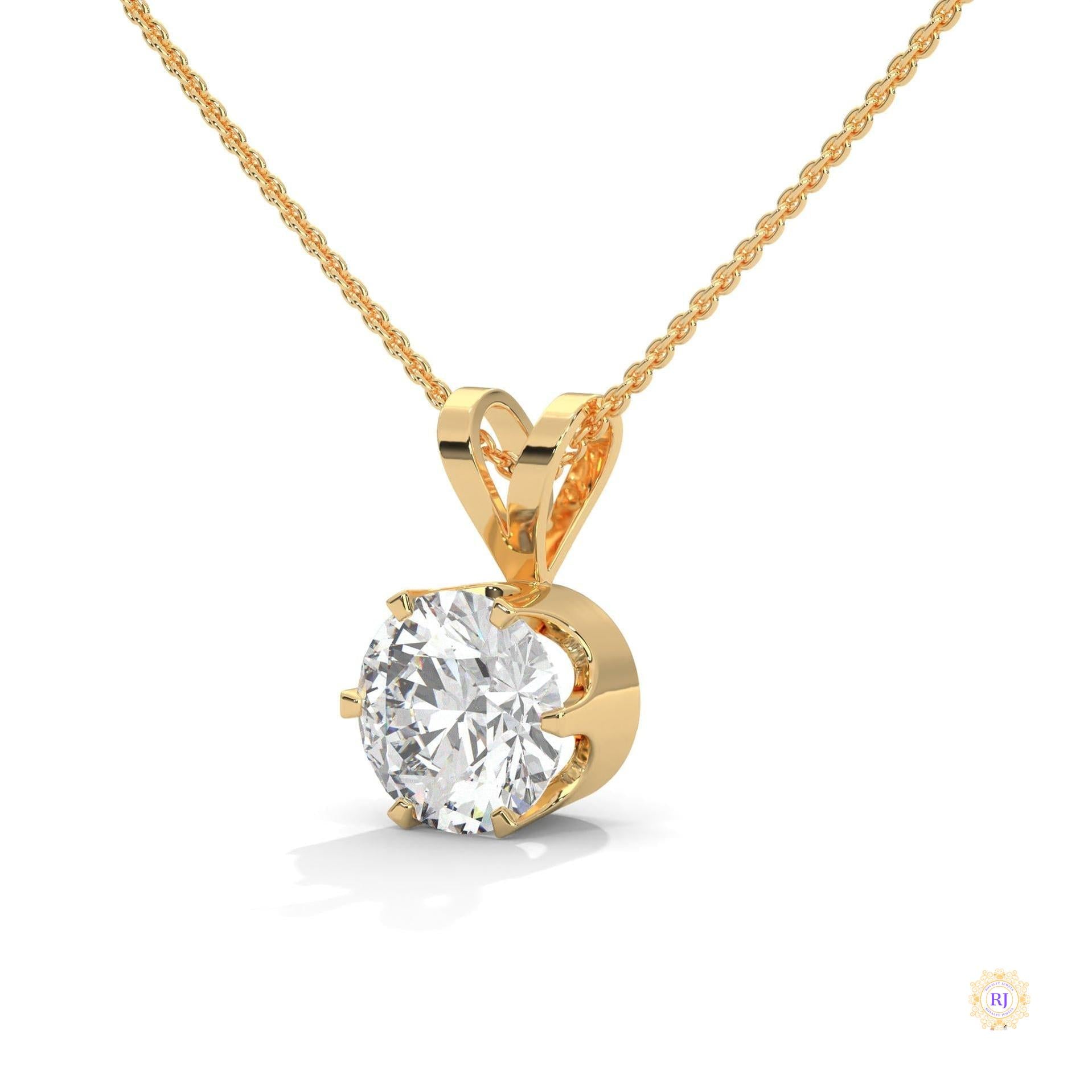 2.10 CT. Solitaire Diamond Pendant