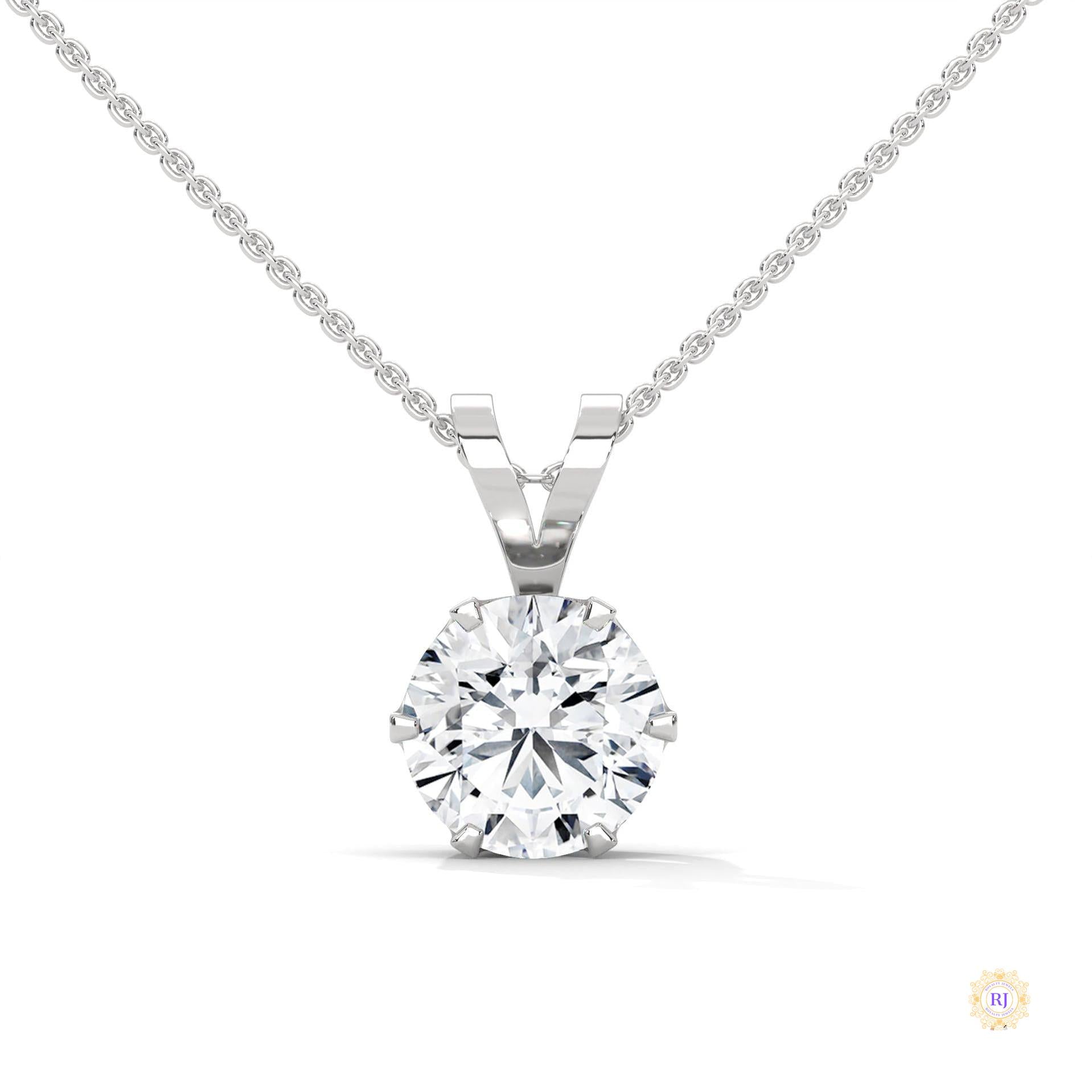 2.10 CT. Solitaire Diamond Pendant