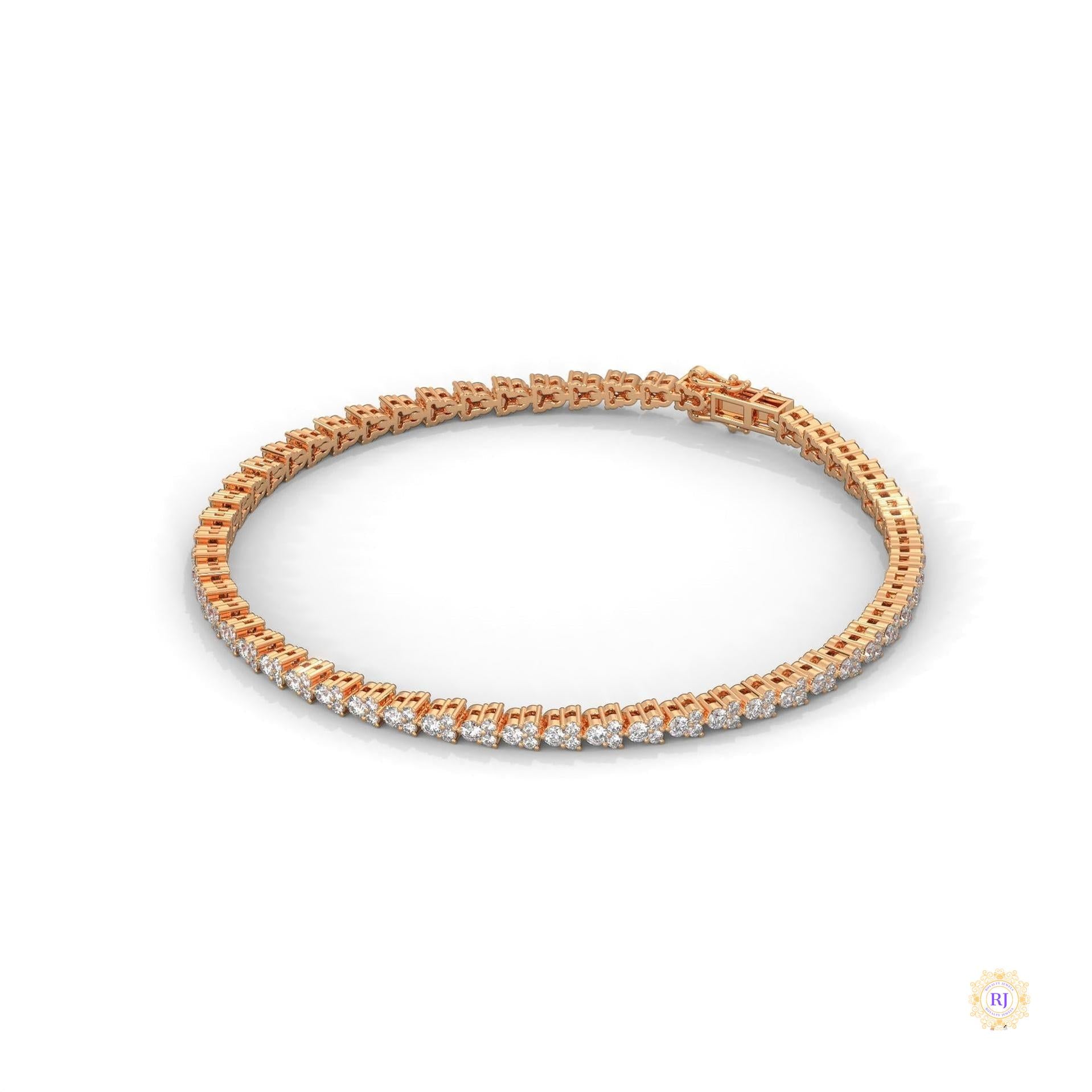 2.10 ct. Graduated Lab Diamond Tennis Bracelet