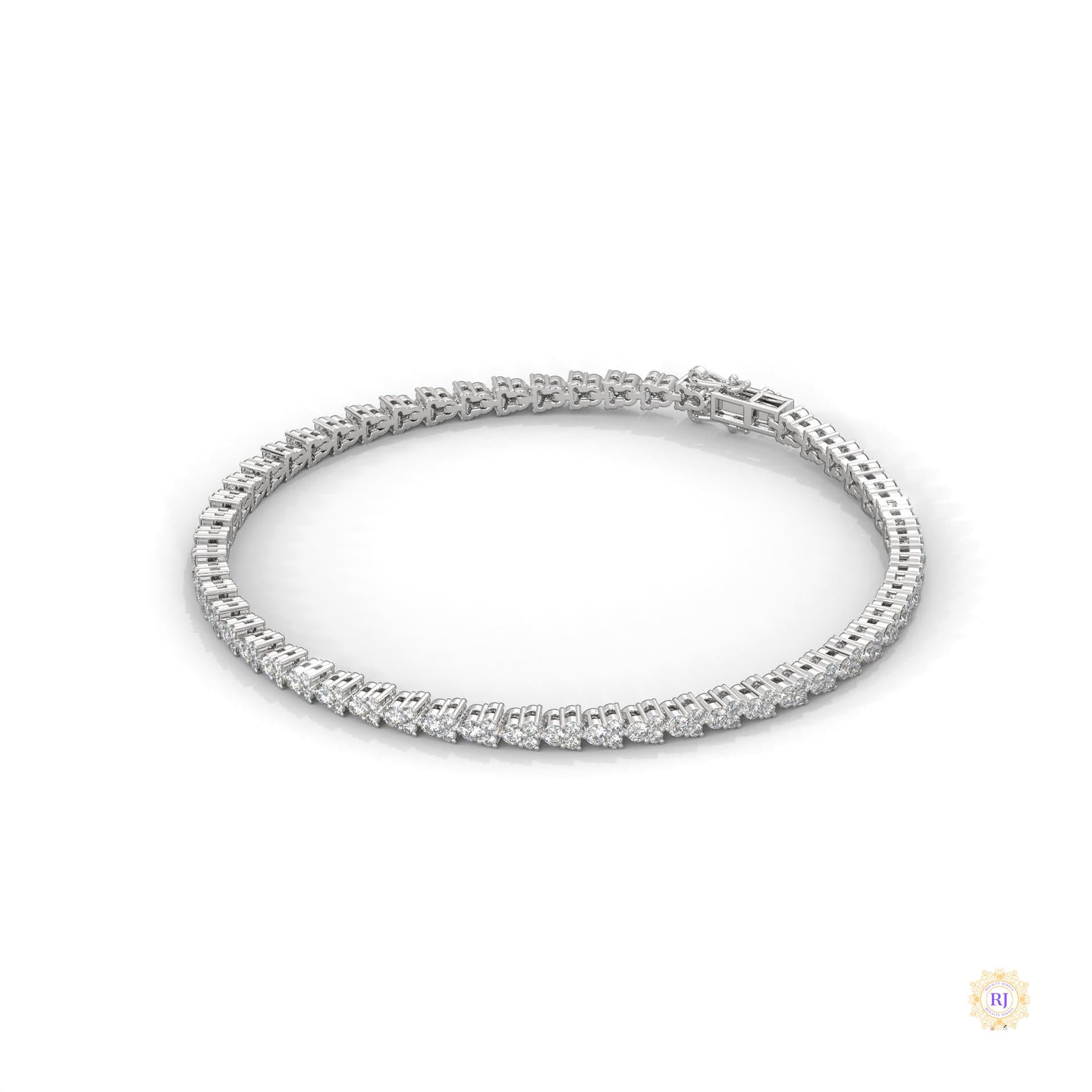2.10 ct. Graduated Lab Diamond Tennis Bracelet