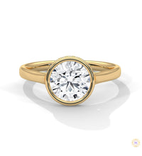 2.15 Ct. Bezel-Set Round Lab Diamond Solitaire Ring