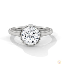 2.15 Ct. Bezel-Set Round Lab Diamond Solitaire Ring