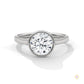 2.15 Ct. Bezel-Set Round Lab Diamond Solitaire Ring
