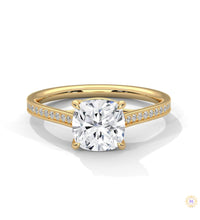 2.15 Ct. Cushion Cut Lab Diamond Engagement Ring