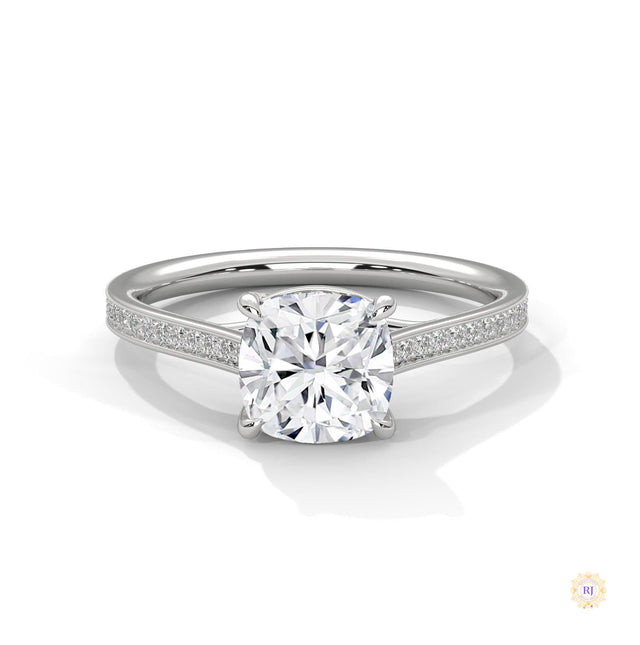 2.15 Ct. Cushion Cut Lab Diamond Engagement Ring