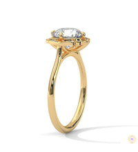 2.15 Ct. Floral Halo Lab Diamond Engagement Ring