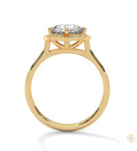 2.15 Ct. Floral Halo Lab Diamond Engagement Ring