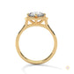 2.15 Ct. Floral Halo Lab Diamond Engagement Ring