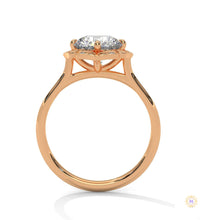 2.15 Ct. Floral Halo Lab Diamond Engagement Ring