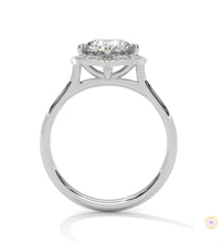 2.15 Ct. Floral Halo Lab Diamond Engagement Ring