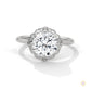 2.15 Ct. Floral Halo Lab Diamond Engagement Ring
