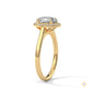 2.15 Ct. Oval Halo Lab Diamond Ring